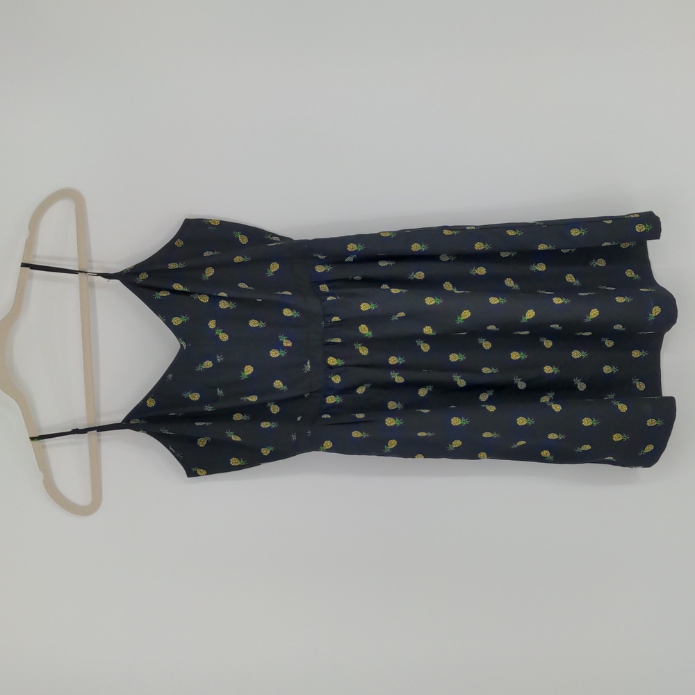J. Crew Women's Size 6‎ Navy Pineapple Dress Fully Lined Rear Zip Pockets Lined